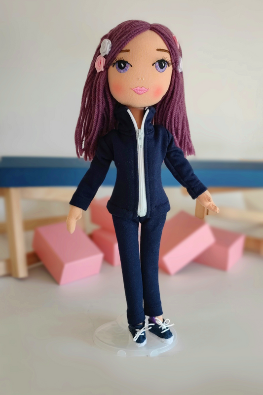 Muñeca Gimnasta: Pelo Morado