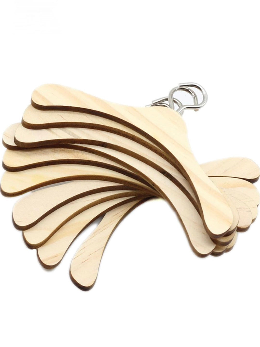 Pack 8 mini perchas madera Drimydolls