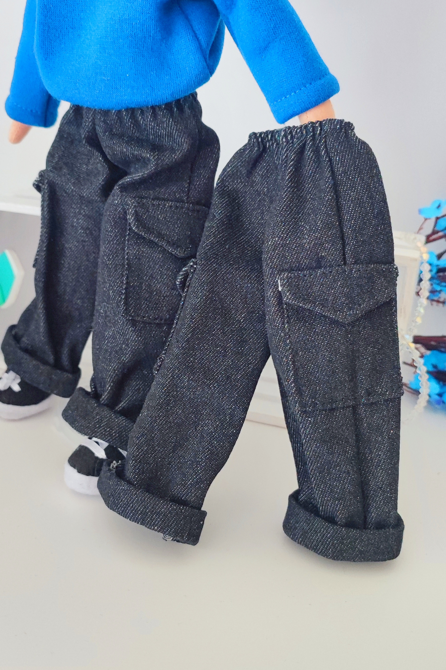 Vaquero cargo negro: Carla Flila