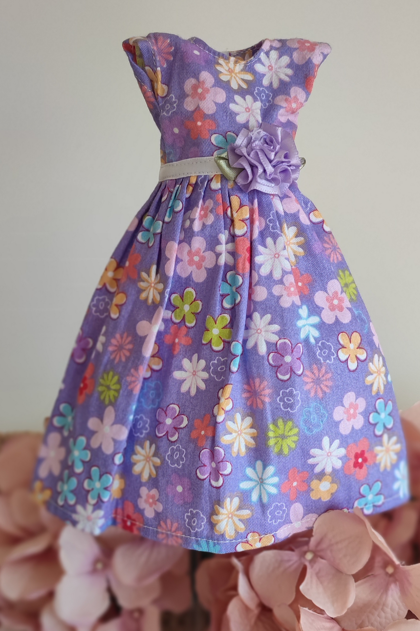 Vestido de muñeca morada Provenza Drimydolls