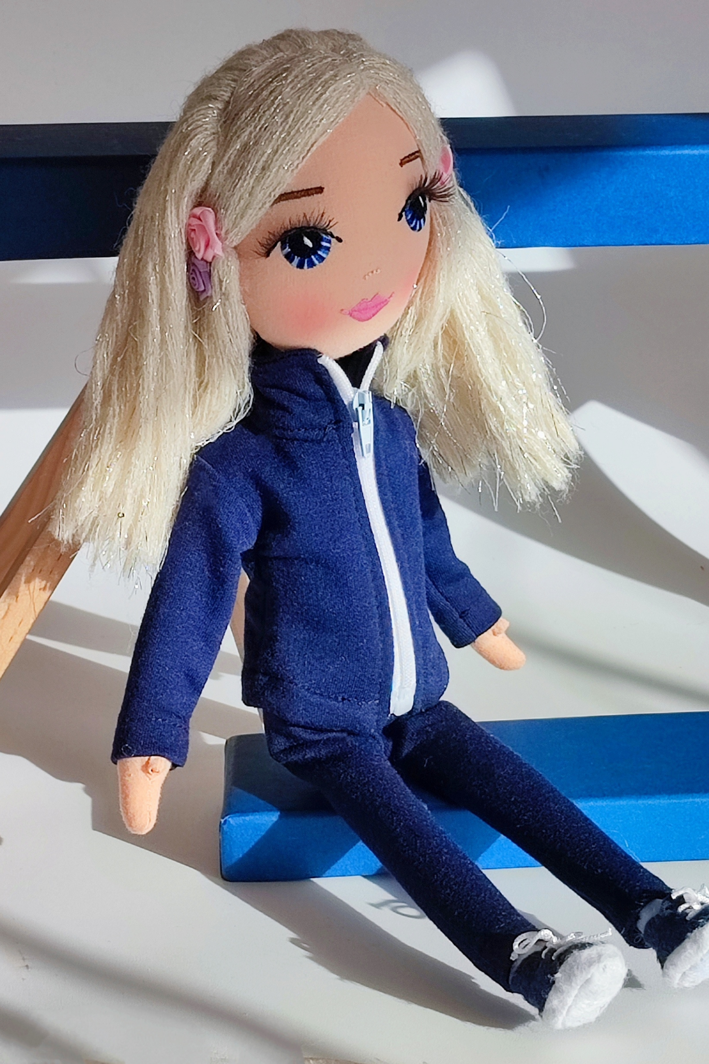Muñeca Gimnasta: Pelo Rubio Claro