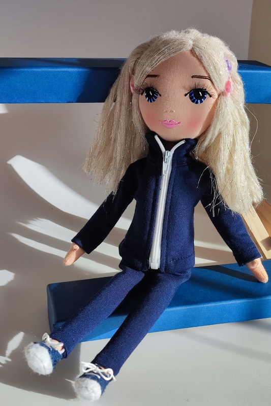 Muñeca Gimnasta: Pelo Rubio Claro