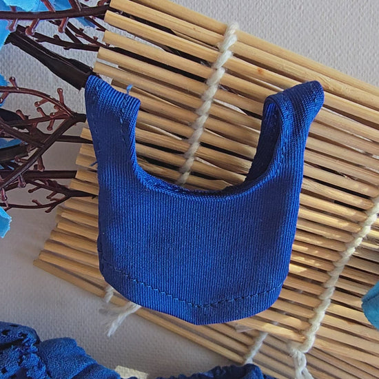 top y falda azul